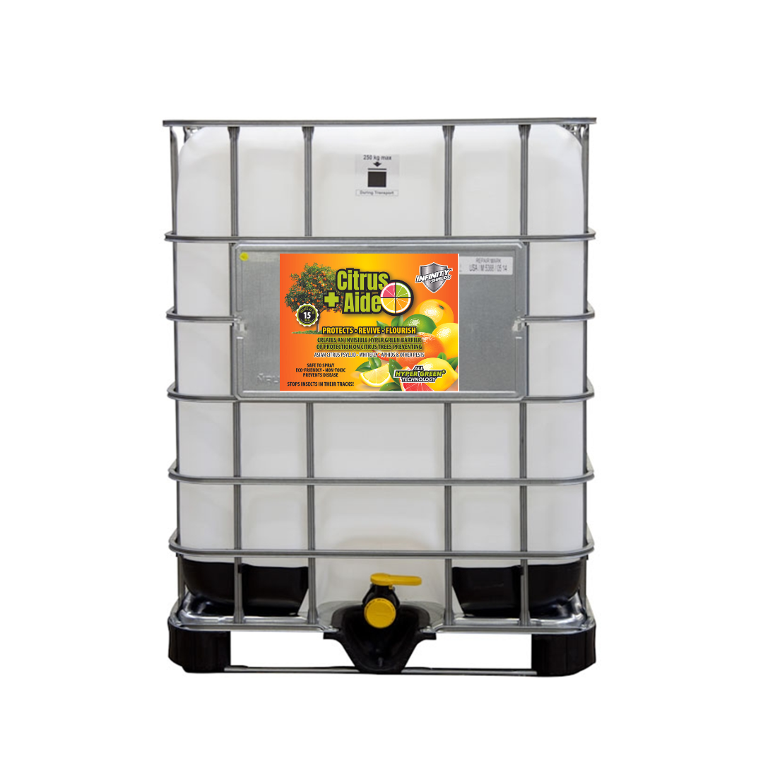 Citrus + Aide™ | Concentrated Citrus Tree Protectant Prevents Citrus Greening | 330 Gallon Tote | Eco-Friendly | Peppermint