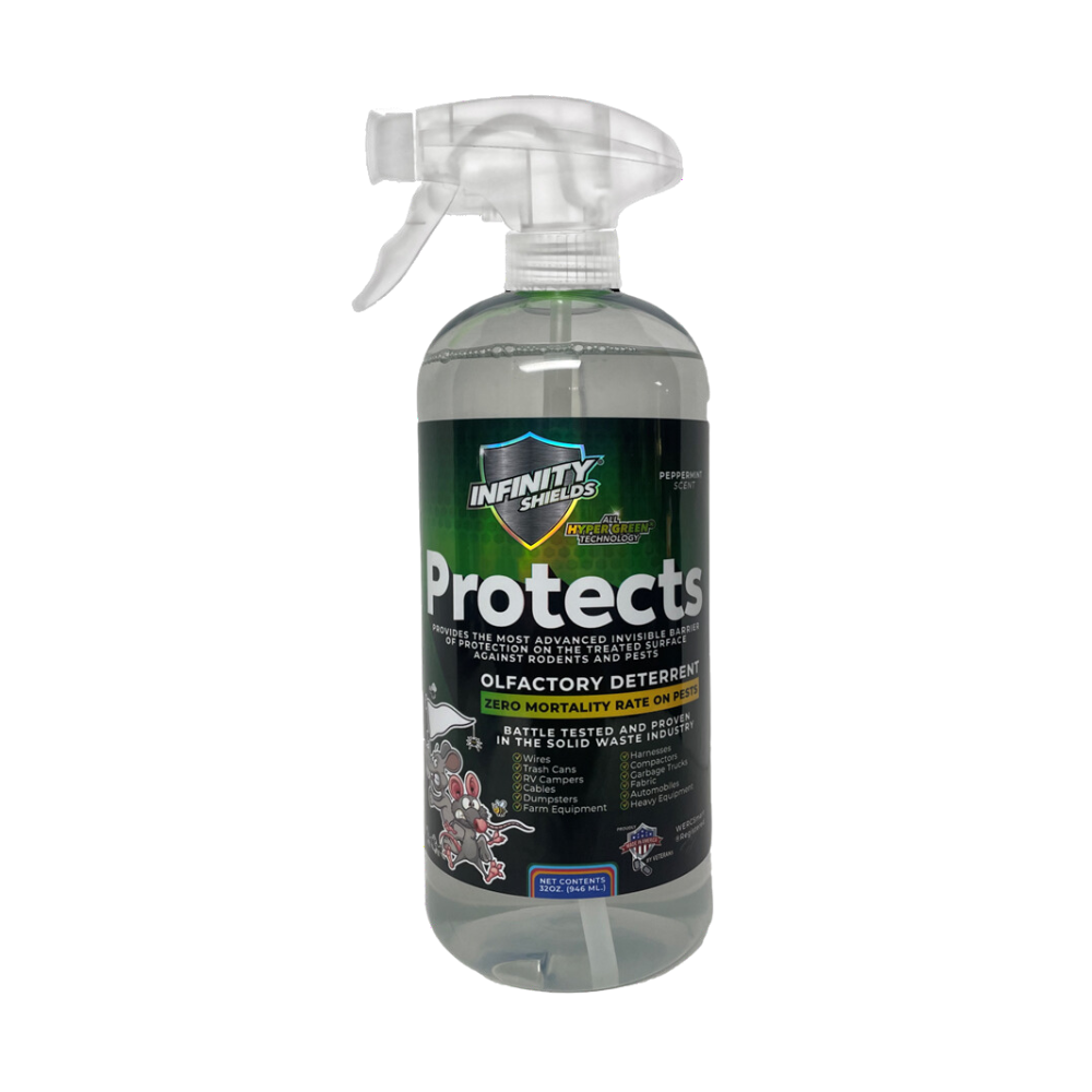 Infinity Shields Protects | Equestrian Fly Deterrent | 32oz Spray | Peppermint Mist - Hyper Green