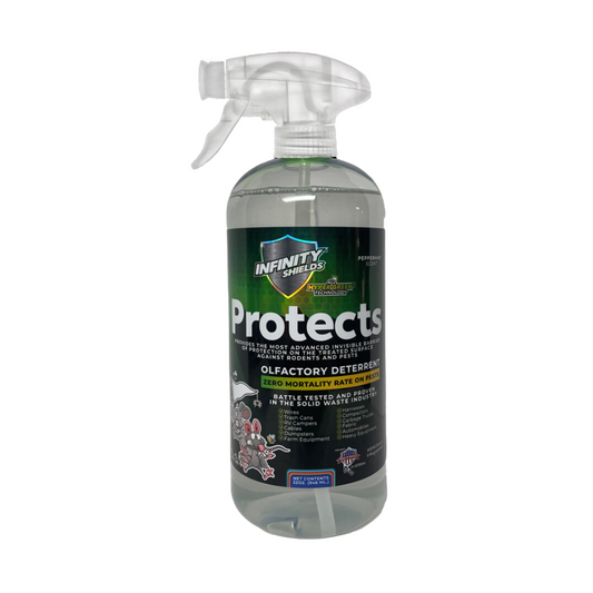 Infinity Shields Protects | Bed Bug Deterrent & Rinse Cycle Protectant 32oz Peppermint - Hyper Green