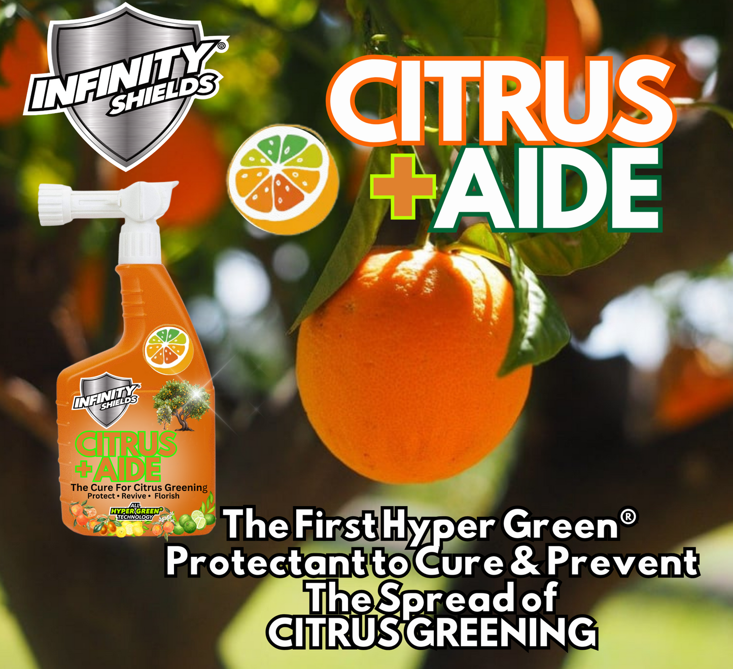 Citrus + Aide™ | Concentrated Citrus Tree Protectant Prevents Citrus Greening | 330 Gallon Tote | Eco-Friendly | Peppermint