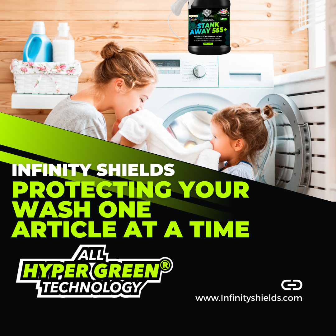 Infinity Shields Stank Away | 555Plus Hyper Green® Odor Eliminator | 128 oz Jug Remote Sprayer