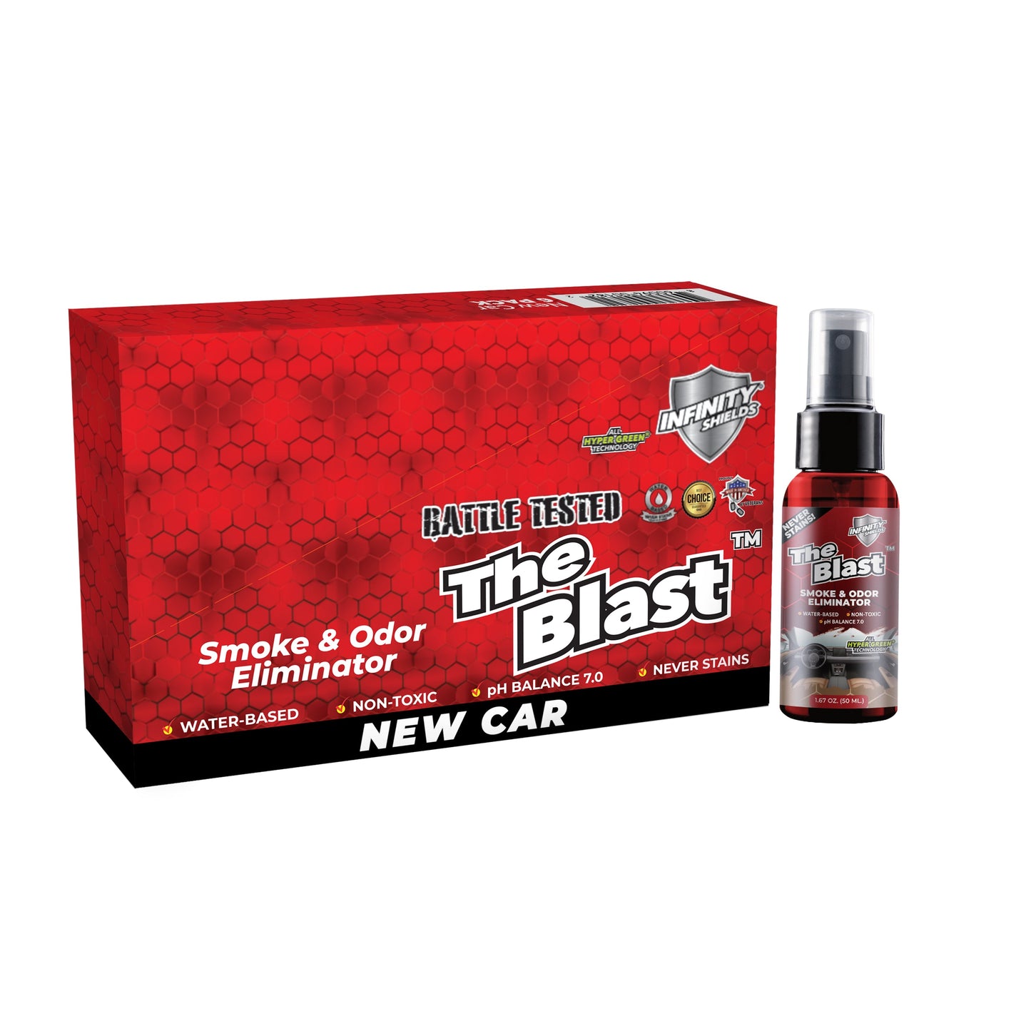 The Blast™ Smoke & Odor Eliminator 30 Count Counter Display | 1.67oz Mini Mist Sprayers