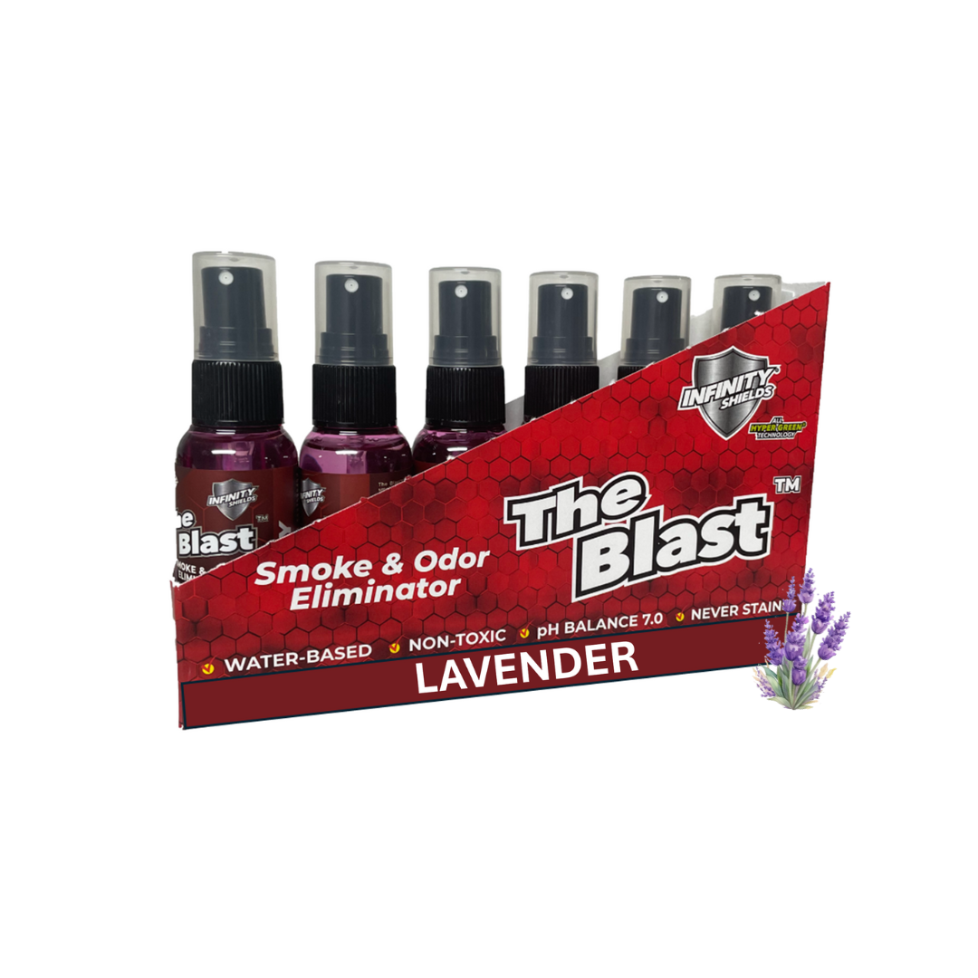 The Blast Smoke & Odor Eliminator | 17 Six Pack Fragrance Sleeves to Choose From | 1.67oz Mini Mist Bottles