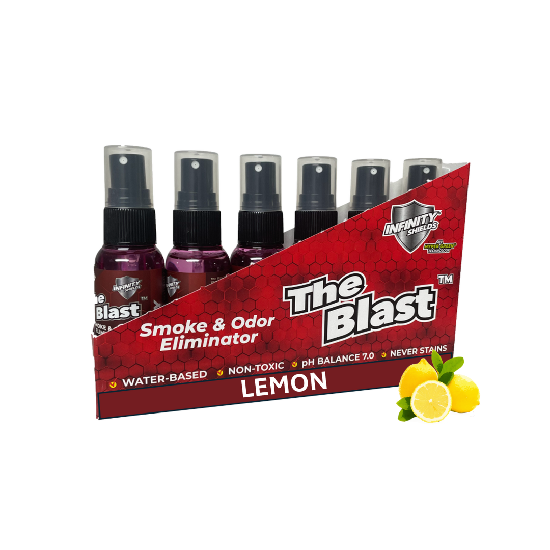 The Blast Smoke & Odor Eliminator | 17 Six Pack Fragrance Sleeves to Choose From | 1.67oz Mini Mist Bottles