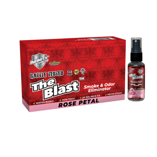 The Blast™ Smoke & Odor Eliminator | 6 Pack Sleeve | 1.67oz Mini Mist Sprayers Rose Petal