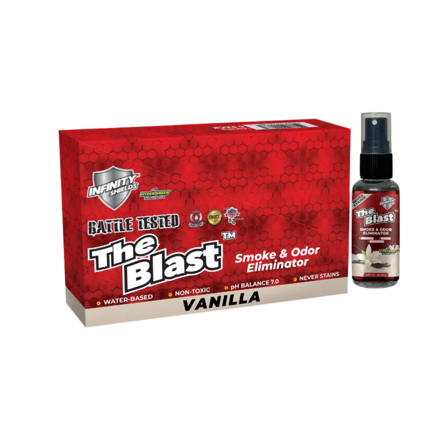 The Blast™ Smoke & Odor Eliminator | 6 Pack Sleeve | 1.67oz Mini Mist Sprayers Vanilla