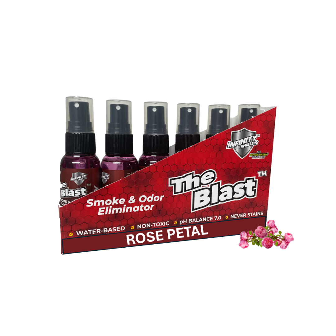 The Blast Smoke & Odor Eliminator | 17 Six Pack Fragrance Sleeves to Choose From | 1.67oz Mini Mist Bottles