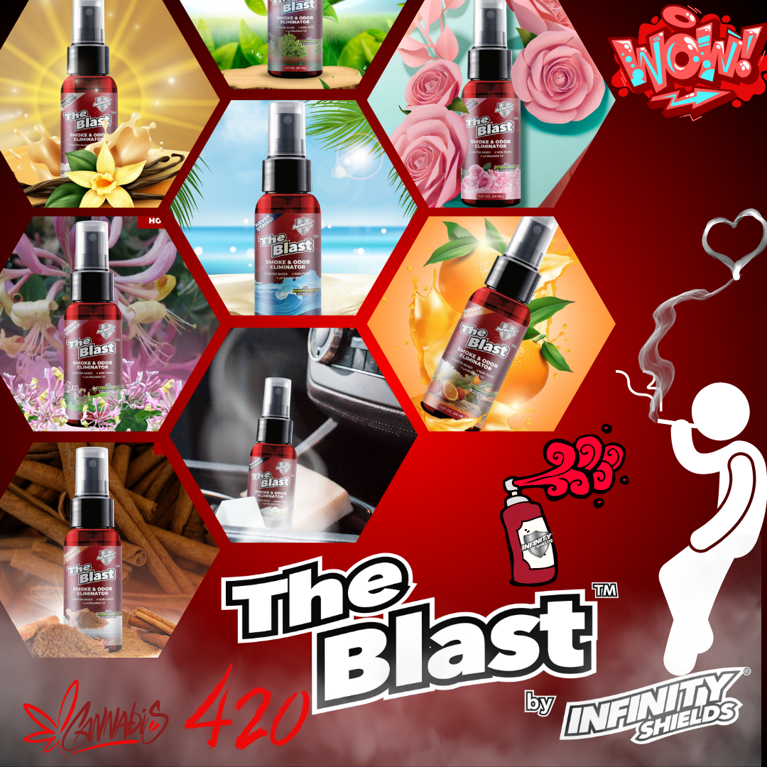 The Blast™ Smoke & Odor Eliminator | 6 Pack Sleeve | 1.67oz Mini Mist Sprayers Orange