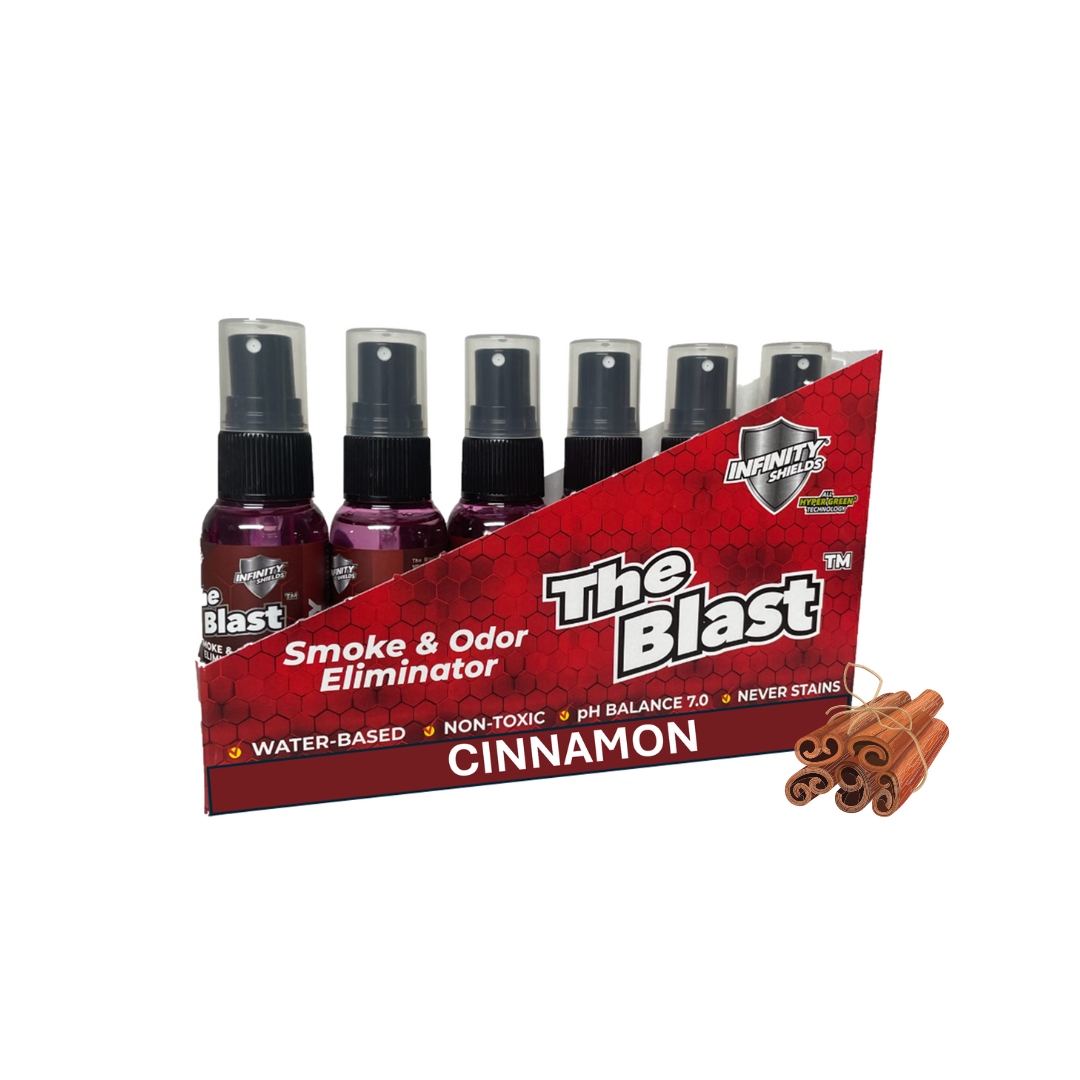 The Blast Smoke & Odor Eliminator | 17 Six Pack Fragrance Sleeves to Choose From | 1.67oz Mini Mist Bottles