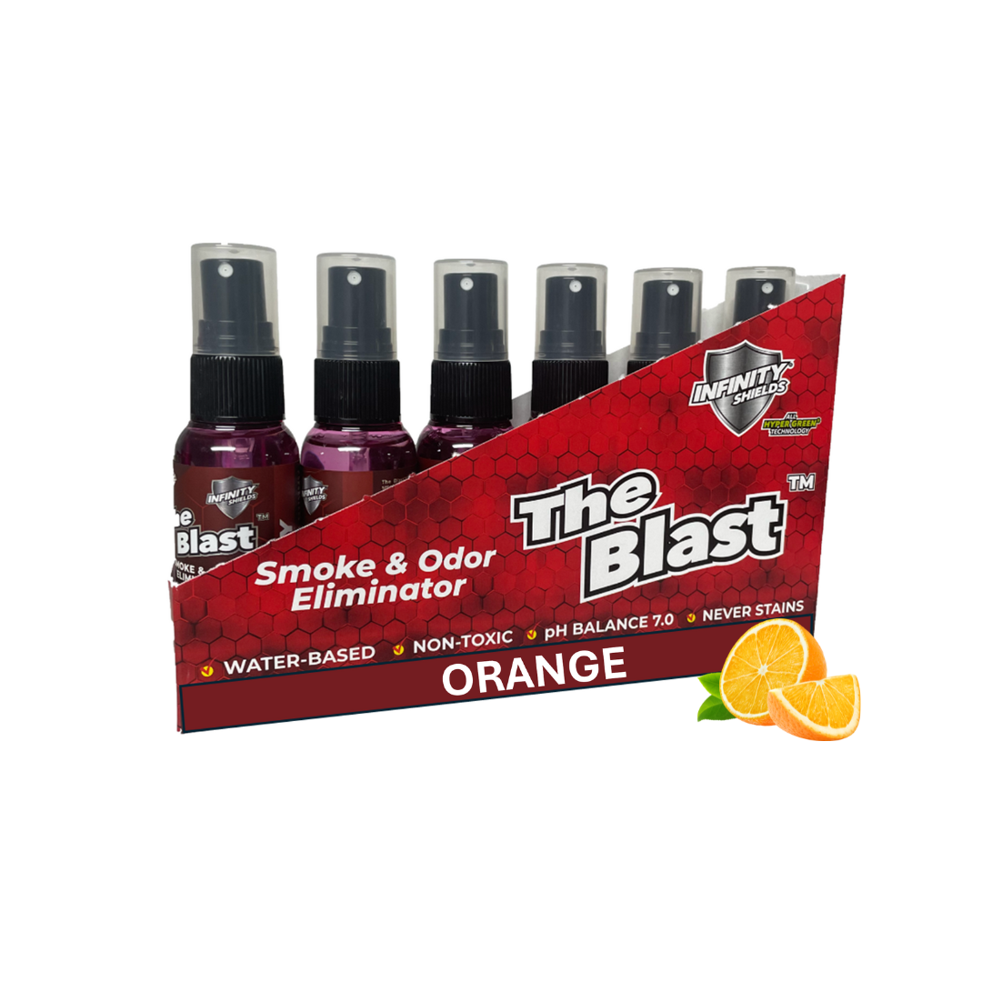 The Blast Smoke & Odor Eliminator | 17 Six Pack Fragrance Sleeves to Choose From | 1.67oz Mini Mist Bottles