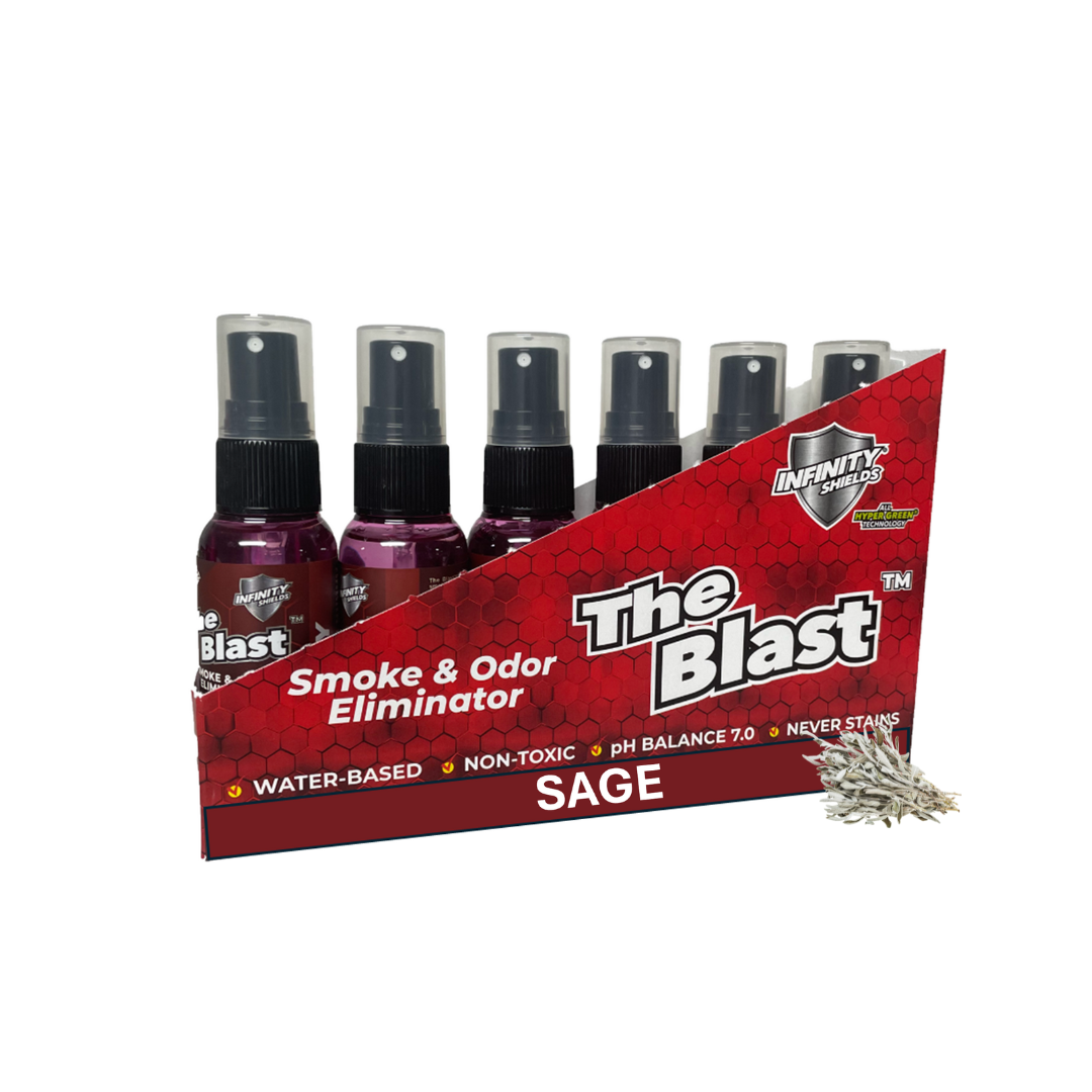 The Blast Smoke & Odor Eliminator | 17 Six Pack Fragrance Sleeves to Choose From | 1.67oz Mini Mist Bottles