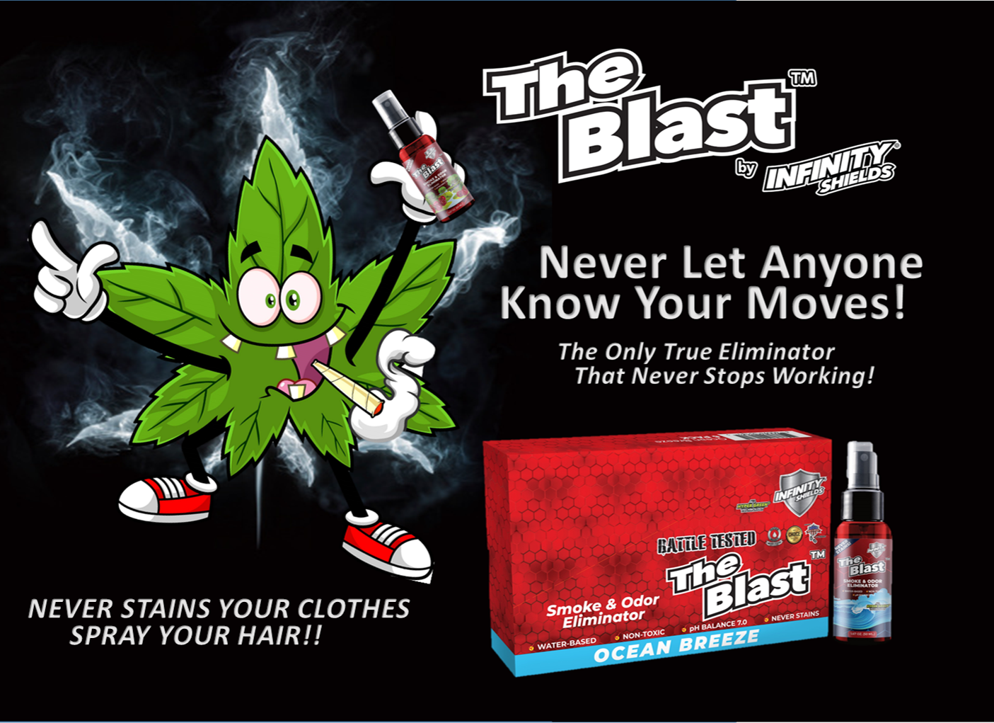 The Blast™ Smoke & Odor Eliminator | 6 Pack Sleeve | 1.67oz Mini Mist Sprayers Vanilla